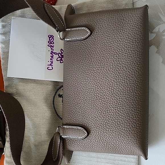 NWT Hermes Videpoches Shoulder Bag Etoupe Togo - New 2023 Design - Picture 3 of 11